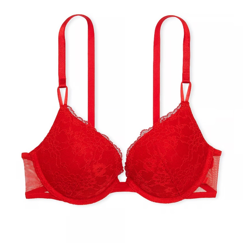 NWT Victoria’s Secret Red Lace Pushup Bra